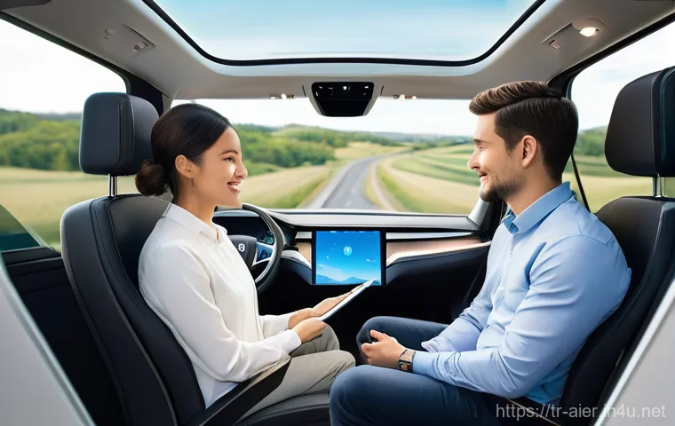 AI 기술을 활용한 자율주행차 사례 - **Prompt: "An autonomous car is depicted at a symbolic crossroads, representing an ethical dilemma. ... AI 기술을 활용한 자율주행차 사례 - **Prompt: "An autonomous car is depicted at a symbolic crossroads, representing an ethical dilemma. ...