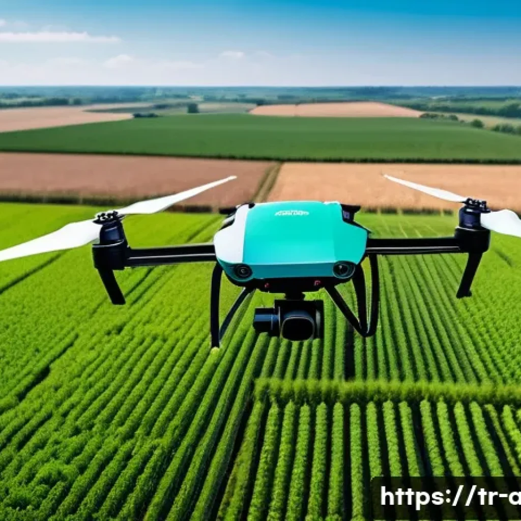 AI와 드론 기술의 융합 사례 - **Prompt 1: Smart Agriculture Drone for Precision Farming**
"A sophisticated, sleek agricultural...