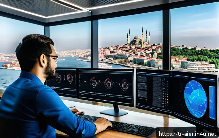딥러닝 학습의 핵심 기술 - A modern deep learning research lab scene in Istanbul, Turkey, featuring diverse Turkish AI research...